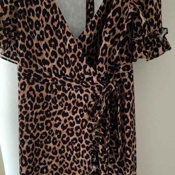 LIKELY Animal Print Leopard Wrap Dress - Picture 5 of 14